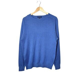Peter Millar Sweater Mens M Blue Crown Crafted Pima Silk Cashmere Pullover Golf